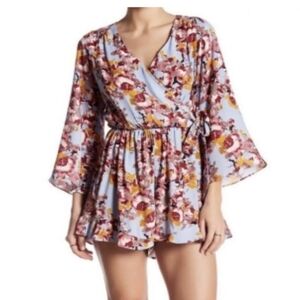ASTR The Label Floral Wrap Romper Revolve